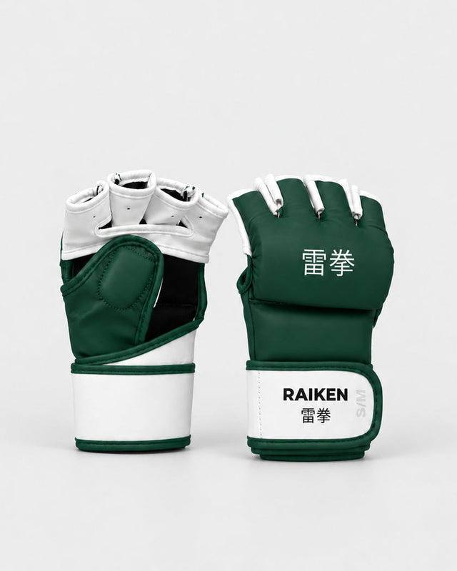 MMA rukavice Raiken KAZE – Zelené/bílé