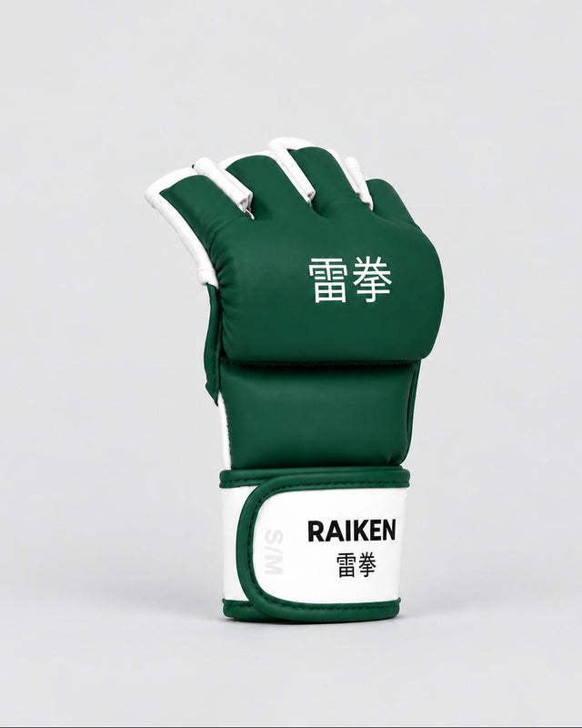 MMA rukavice Raiken KAZE – Zelené/bílé