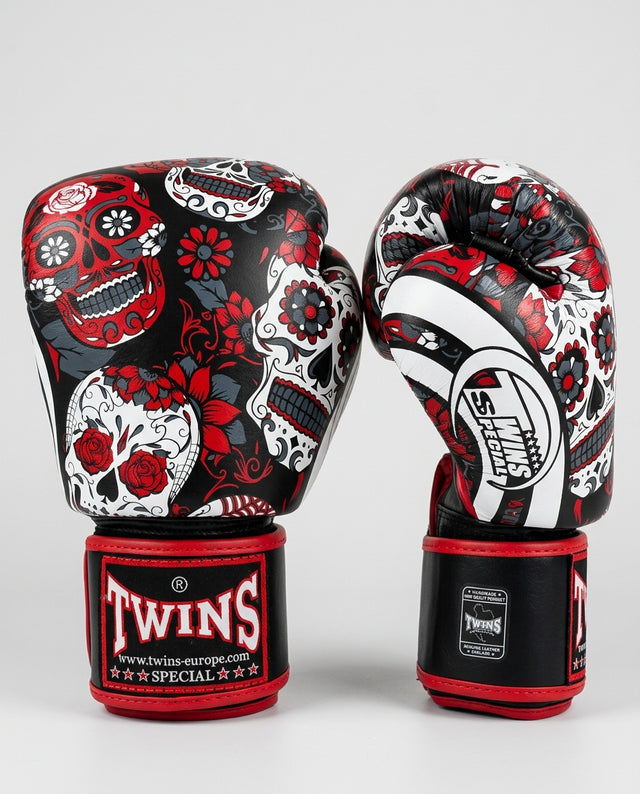 Twins Bokshandschoenen FBGVL3 Skull - Zwart/Rood/Wit