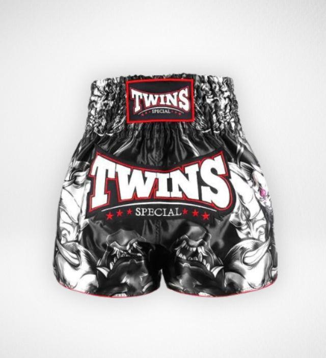 Twins Muay Thai shorts TTBL Kabuki - Sort/Grå/Rød