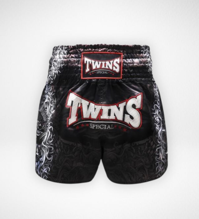 Twins Muay Thai-shorts TTBL Rangda – Svart/Grå