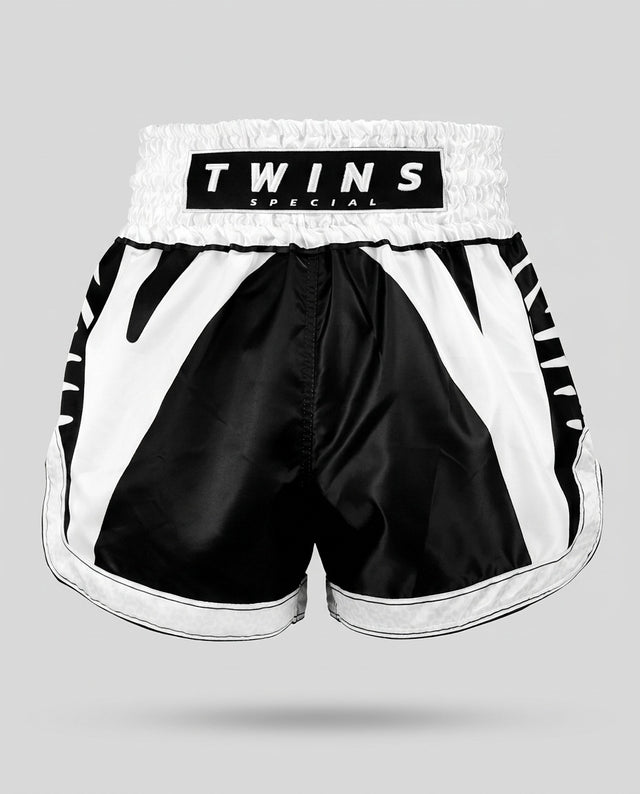 Twins Muay Thai shorts TTBL Spine - Sort/Hvid