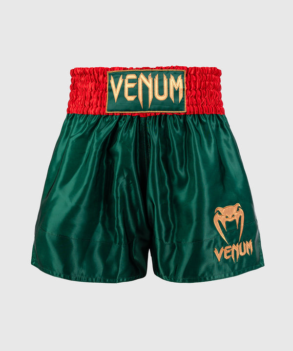 Pantaloni scurți de kickboxing Venum Classic – Verde pădure profund