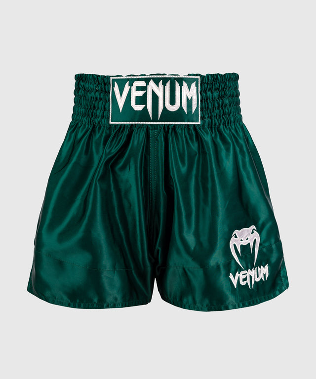 Calções de kickboxing Venum Classic – Verde floresta