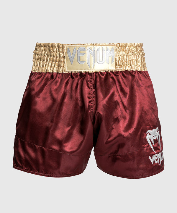 Pantaloni scurți Kickboxing Venum Classic 2.0 – Bordeaux/Auriu/Alb
