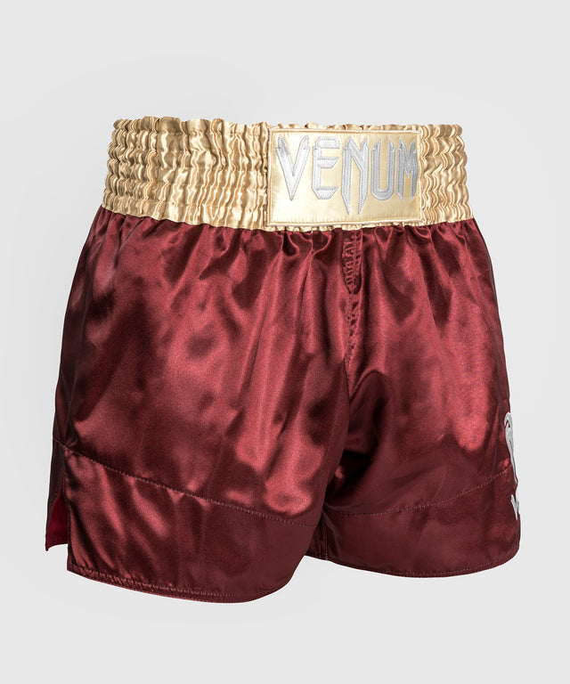 Spodenki do kickboxingu Venum Classic 2.0 – Bordowy/Złoty/Biały