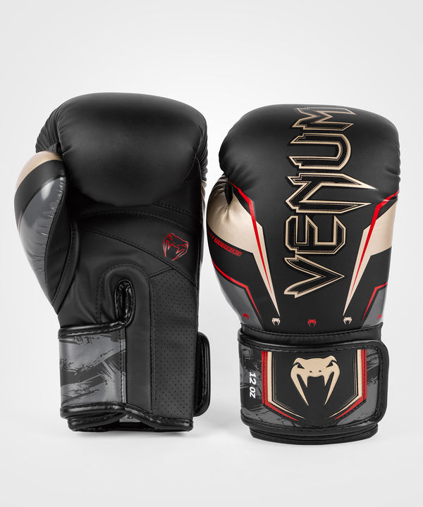 Luvas de boxe Venum Elite Evo – Preto/Dourado/Vermelho