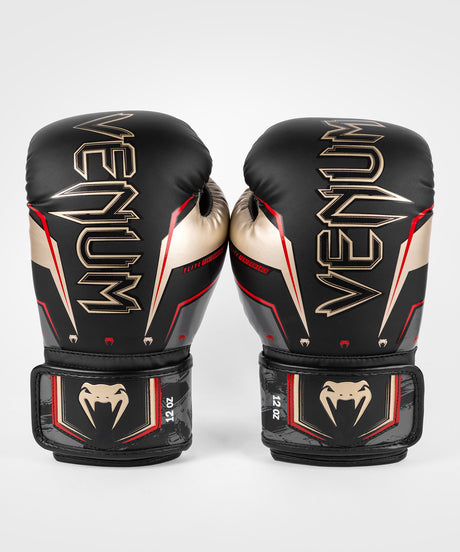 Venum Elite Evo Boxningshandskar – Svart/Guld/Röd