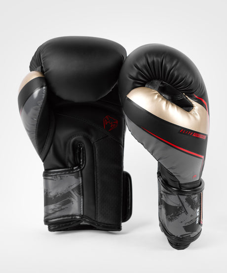 Venum Elite Evo Boxningshandskar – Svart/Guld/Röd