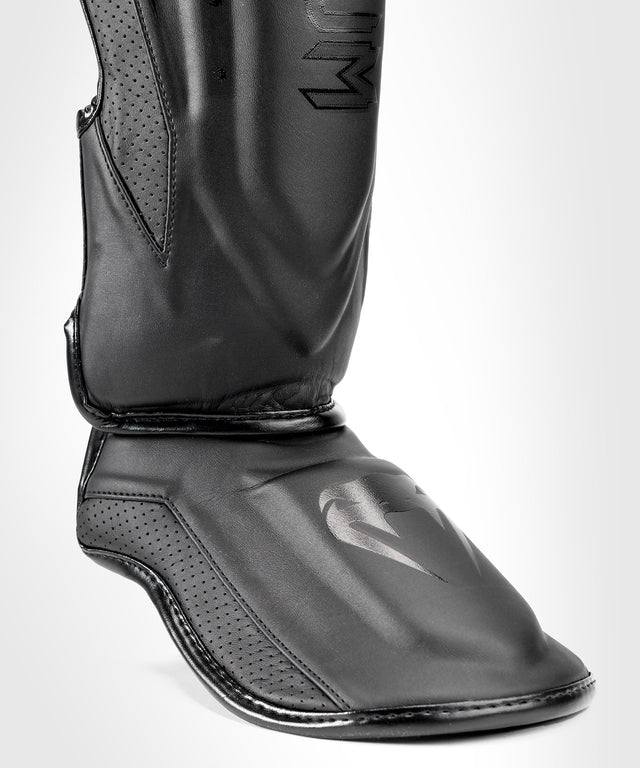 Venum Skinnebensbeskyttere Kickboxing Elite Evo - Sort/Sort