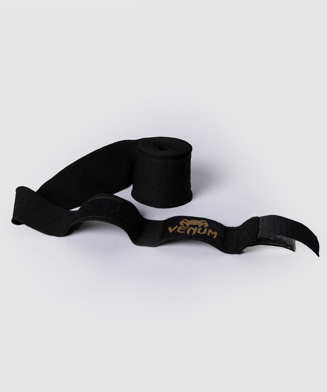 Venum Bandaje de box – Negru/Auriu