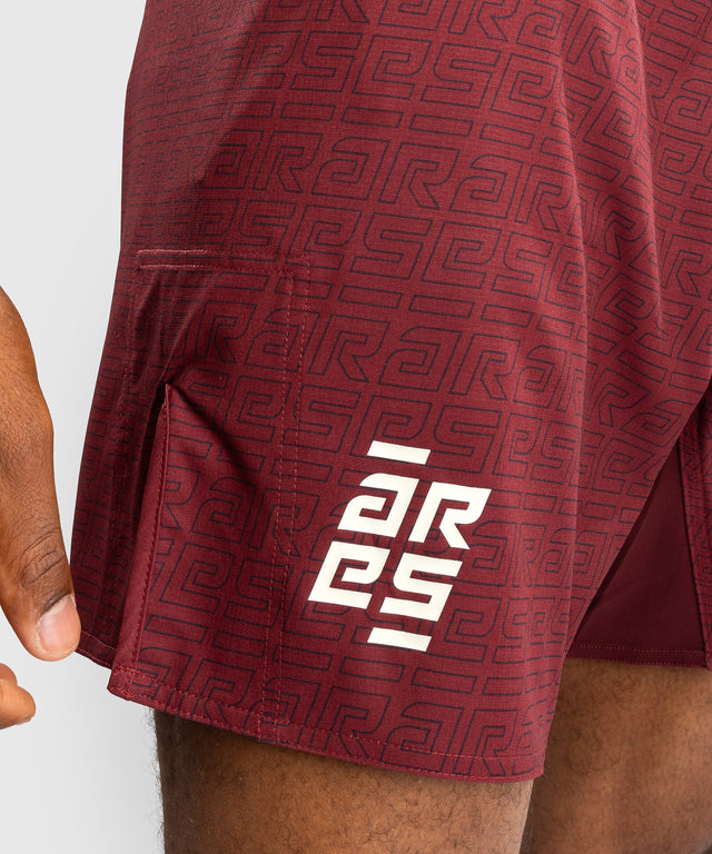Pantaloni scurți MMA Venum x Ares – Bordeaux Roșu