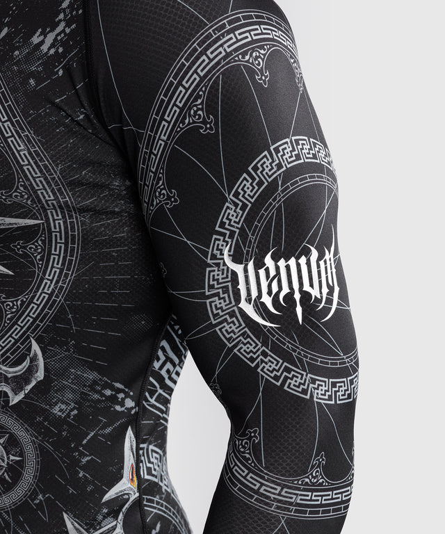 Venum Gladiator 5.0 Rashguard Long Sleeves - Black/Silver