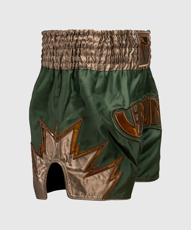 Kickboxerské trenky Venum Inferno – Khaki Zelené/Bronzové