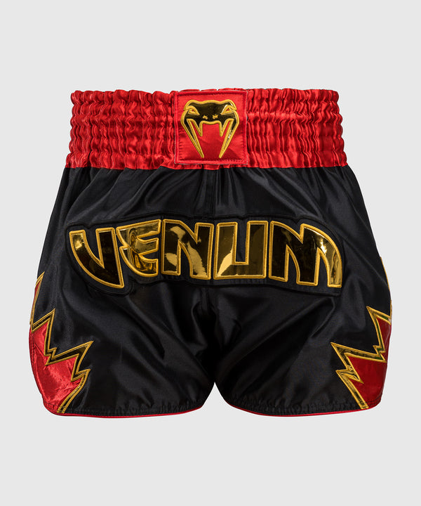 Calções de kickboxing Venum Inferno – Preto/Vermelho/Ouro