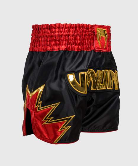Venum Inferno Muay-Thai-Shorts – Schwarz/Rot/Gold