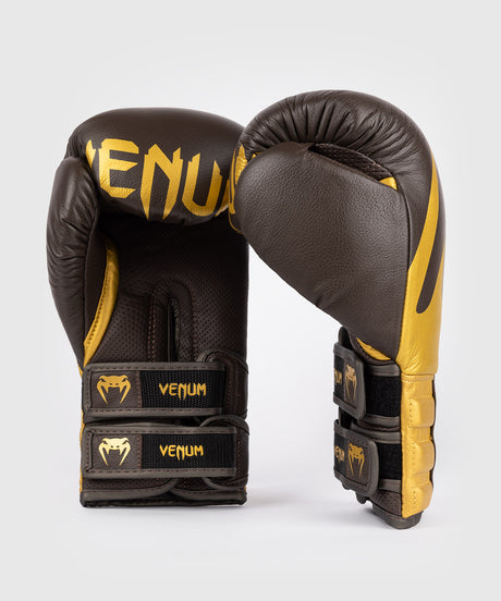 Luvas de boxe Venum Reverso – Castanho-escuro/Ouro
