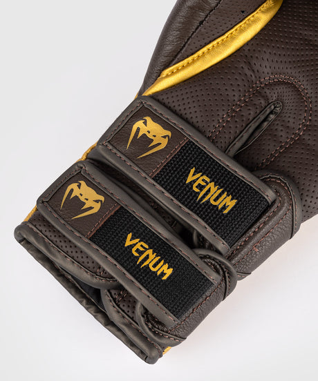Luvas de boxe Venum Reverso – Castanho-escuro/Ouro