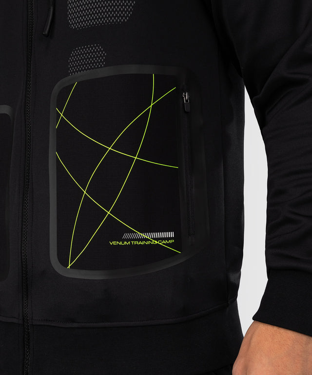 Venum Training Camp 4.0 Full-Zip Hoodie – Negru/Verde Neon