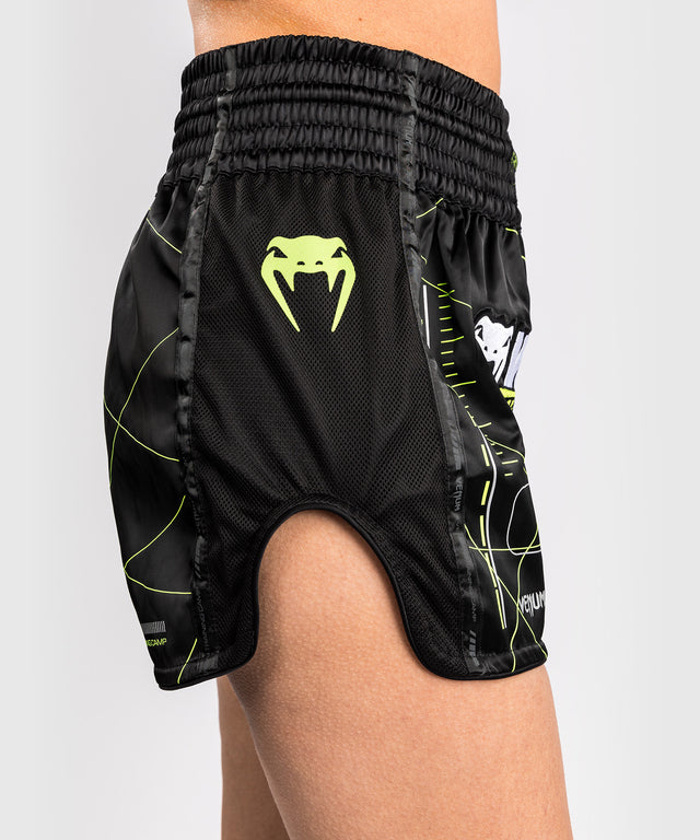 Venum Muay Thai Shorts Training Camp 4.0 - Zwart/Neon Groen
