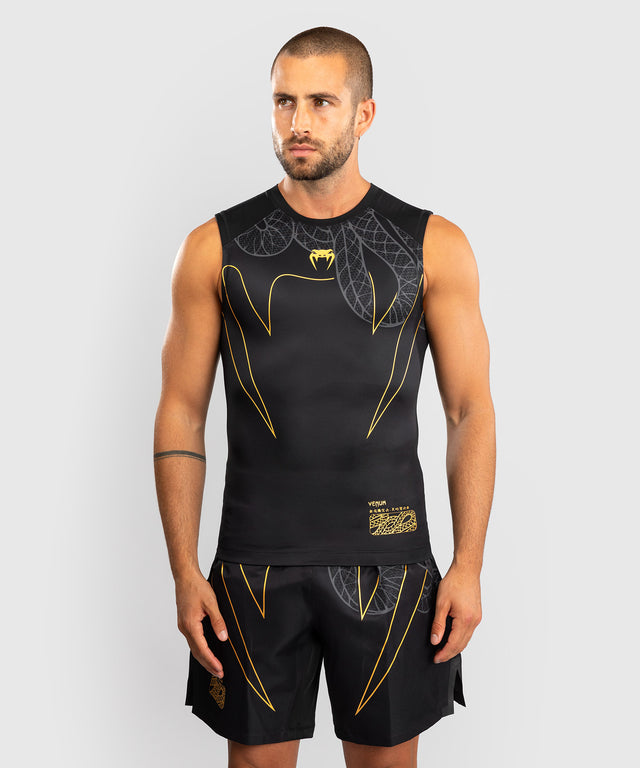 Rashguard bez rukávů Venum Serpenti – Černý