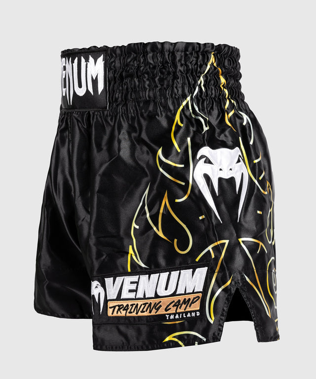Pantalones de Muay Thai Venum VTC Flames – Negro/Oro