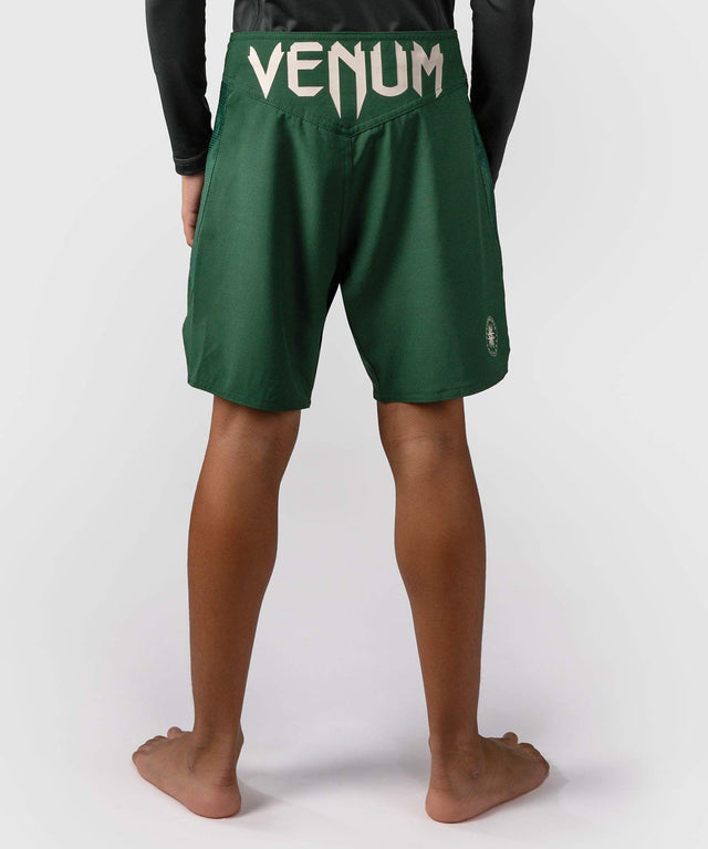 Shorts de MMA Venum Attack Enfant – Vert/Blanc cassé