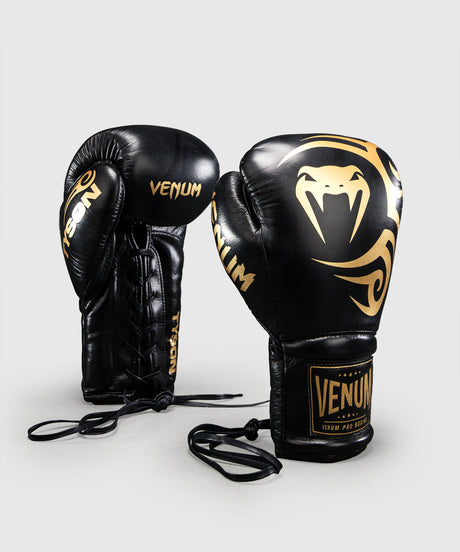 Venum x Mike Tyson Boxing gloves Giant 2.0 Pro Lace-up - Black/Gold