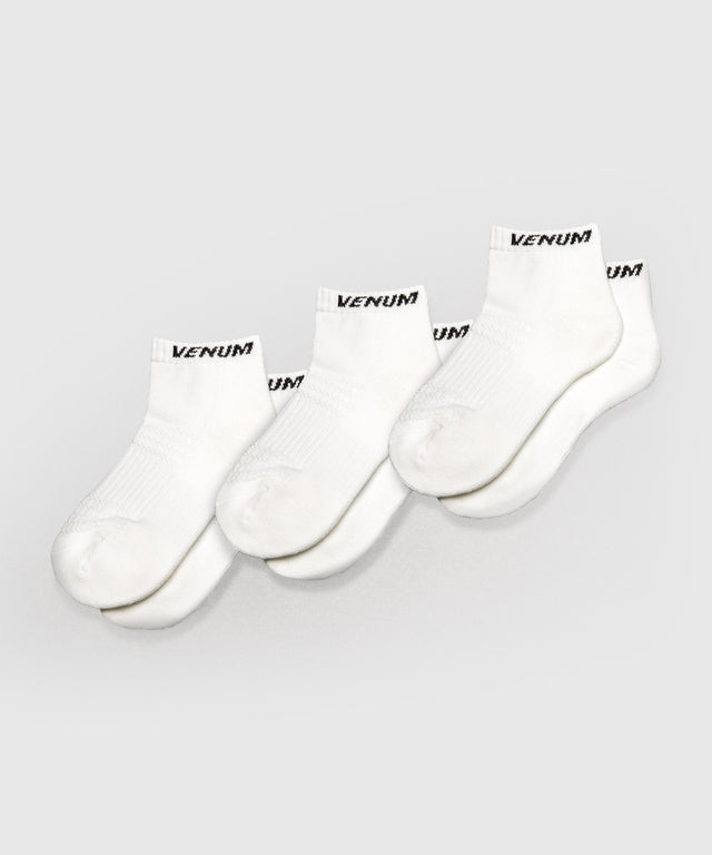 Venum Essential Ankle Socks - White - Set of 3
