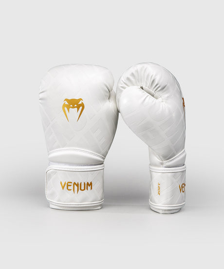 Boxerské rukavice Venum Contender 1.5 XT 3D – Bílé/Zlaté (VENUM-06042-717)