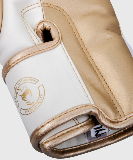 Luvas de boxe Venum Elite – Branco/Ouro