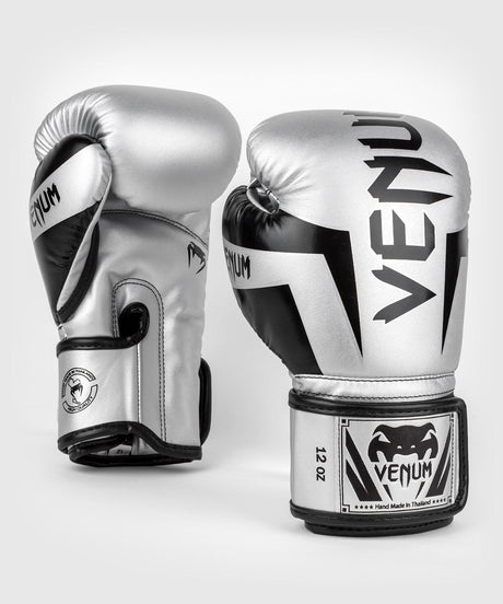 Luvas de boxe Venum Elite – Prateado/Preto