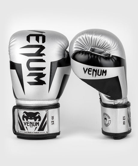 Luvas de boxe Venum Elite – Prateado/Preto
