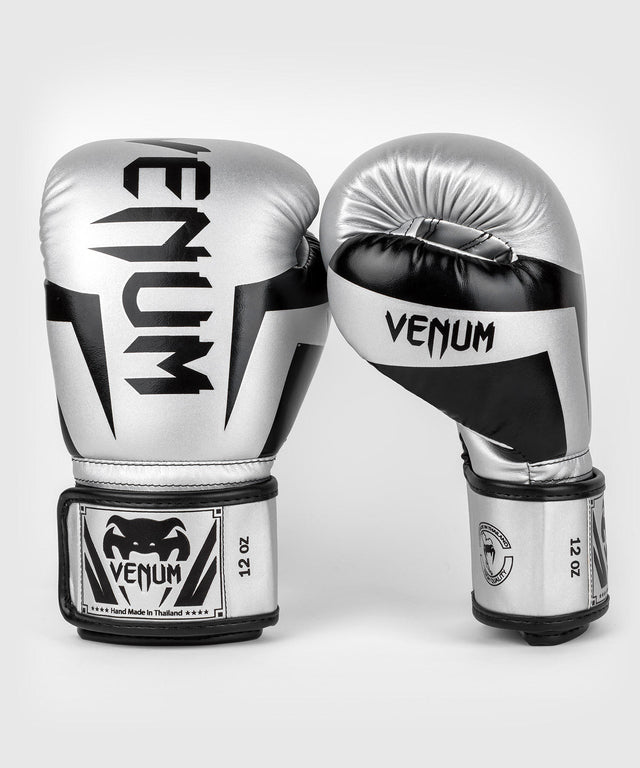 Venum Elite Boxhandschuhe – Silber/Schwarz