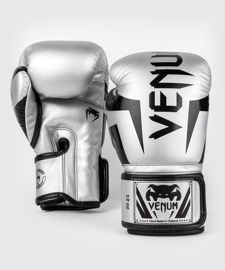 Luvas de boxe Venum Elite – Prateado/Preto