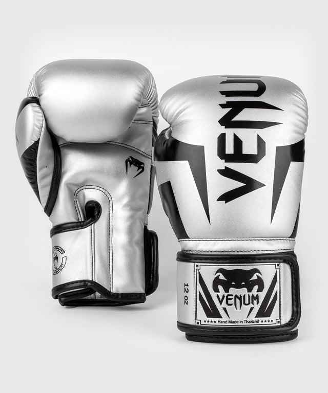 Venum Elite Boxhandschuhe – Silber/Schwarz