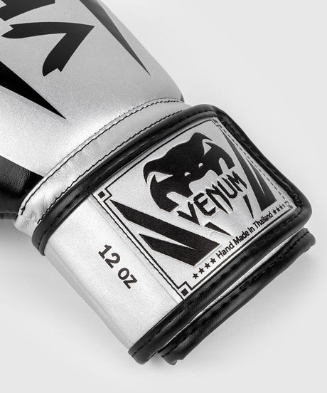 Luvas de boxe Venum Elite – Prateado/Preto