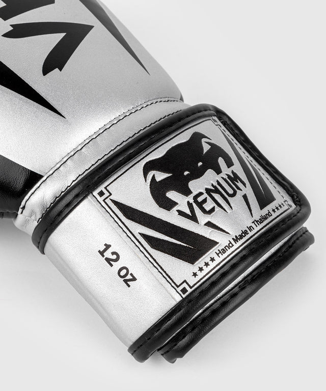 Venum Elite Boxhandschuhe – Silber/Schwarz