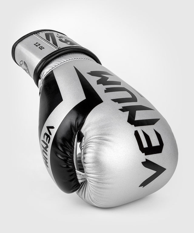 Venum Elite Boxhandschuhe – Silber/Schwarz