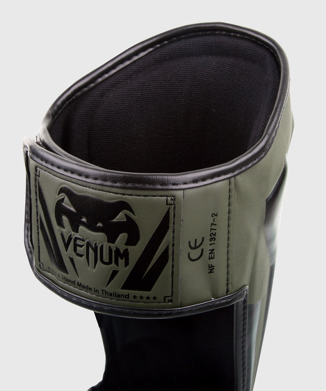 Protège-tibias Venum Elite – Vert/Noir