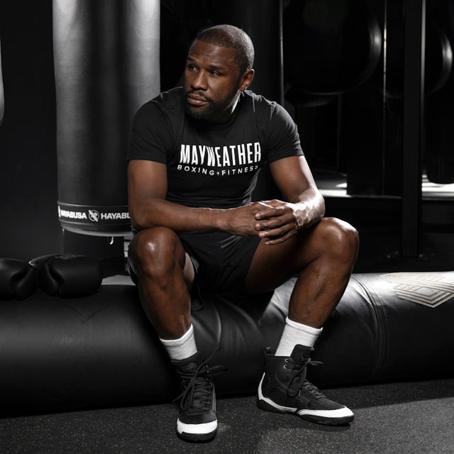 Ghete de box Hayabusa x Mayweather Champ – Negru/Alb
