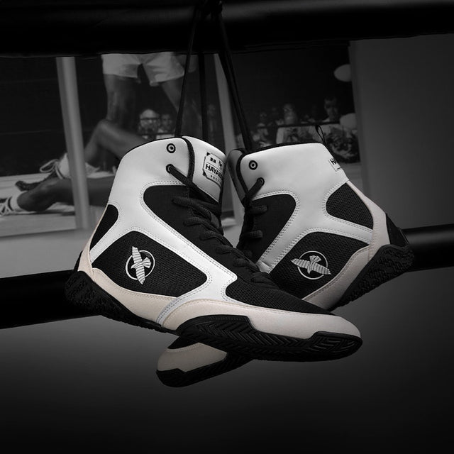 Chaussures de boxe Hayabusa Pro – Blanc/Noir