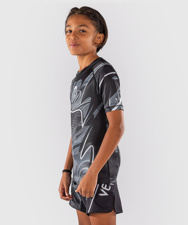 Venum Rashguard Crimson Viper 2.0 Korte Ærmer Børn - Sort/Grå