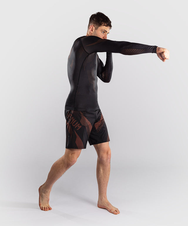 Venum Rashguard No-Gi 6.0 Långärmad – Svart/Brun