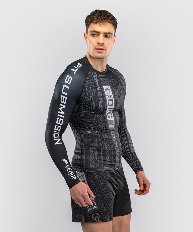 Venum Rashguard Karate Combat Långärmad - Svart/Grå