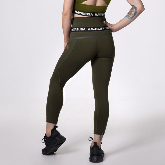 Leggings Hayabusa High Rise 3/4 Donna – Verde oliva