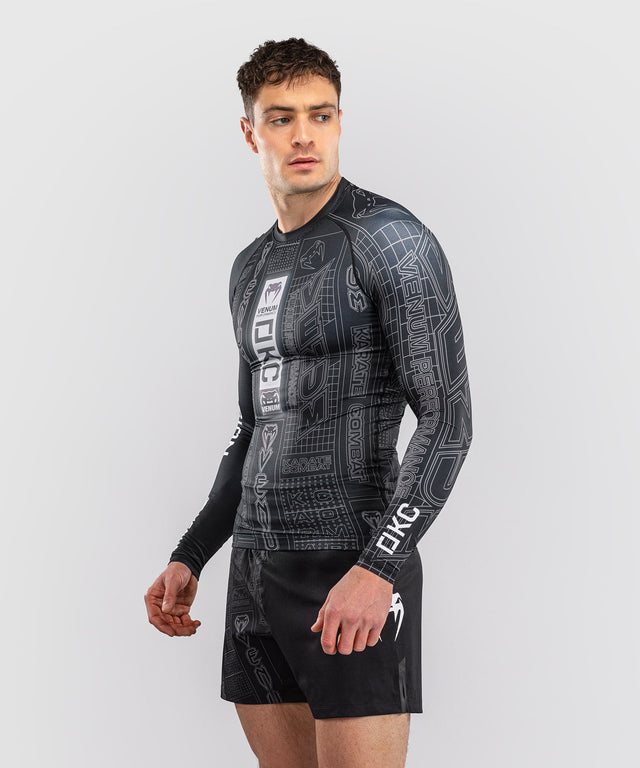 Venum Rashguard Karate Combat Långärmad - Svart/Grå