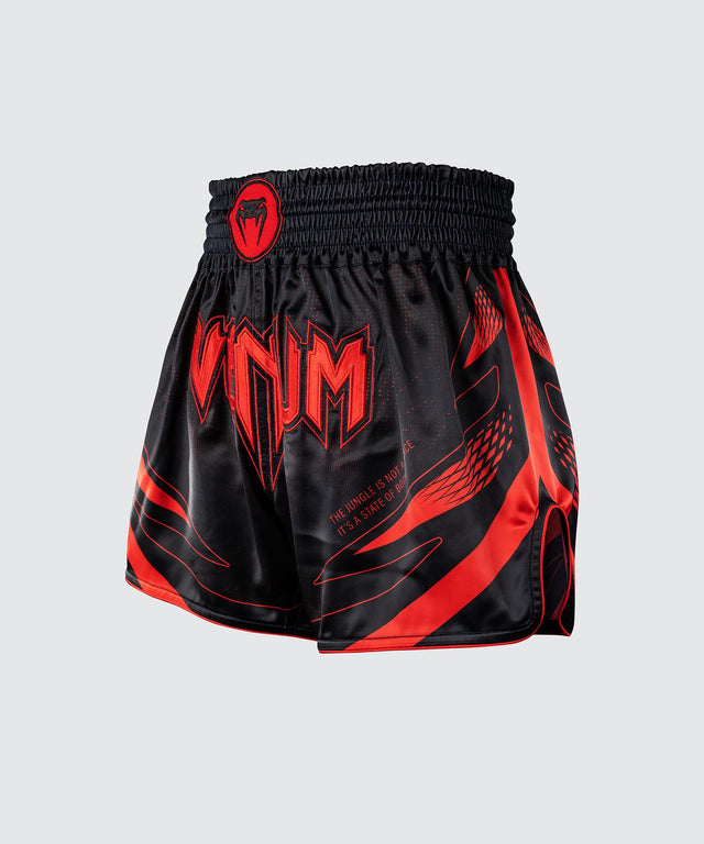 Pantaloni scurți Venum Muay Thai Amazonia Reborn – Negru/Roșu