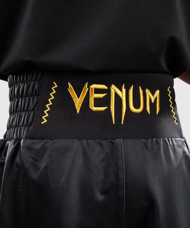 Pantaloncini da boxe Venum Attack - Bambini Nero/Oro