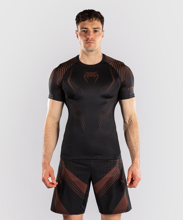 Rashguard Venum No-Gi 6.0 Maniche Corte – Nero/Marrone
